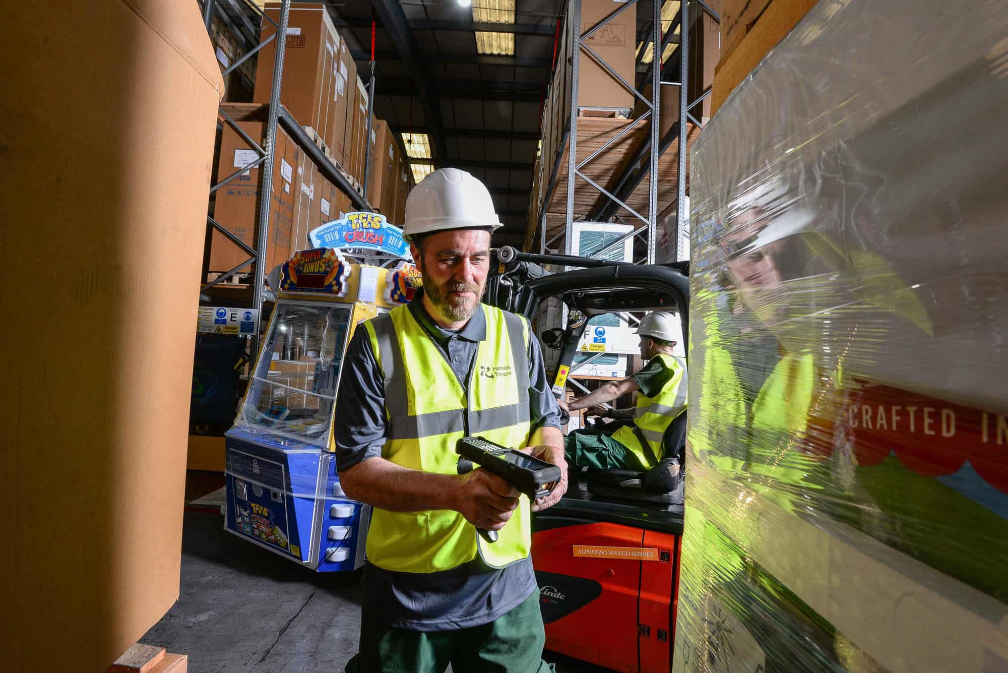 Boxes and warehouse operative